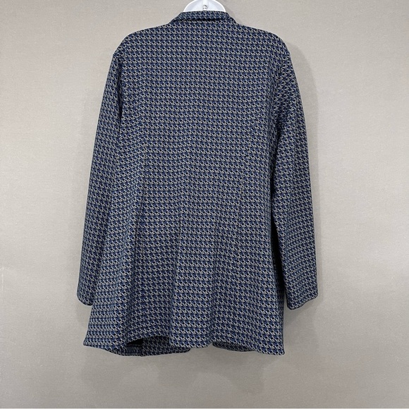 J.Jill Wearever Navy Blue Multi Print Jacket - Picture 7 of 13